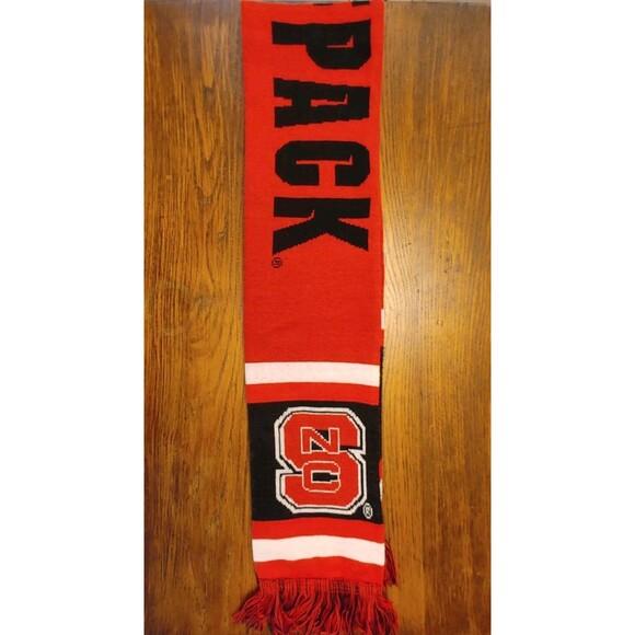 UNISEX 72" NCSU Soccer Scarf Red/Black/white - Picture 2 of 7